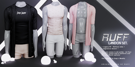 Second Life Marketplace - RUFF - Landon Shorts - Nude